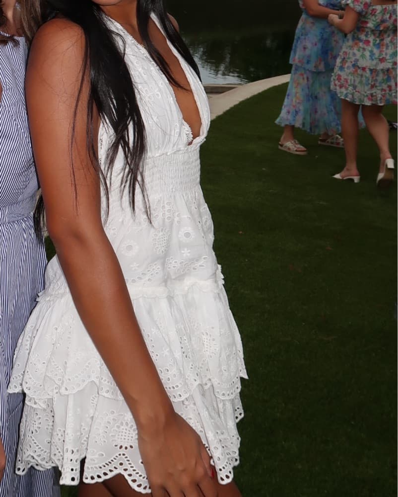 White loveshackfancy Halter Dress - Image 4
