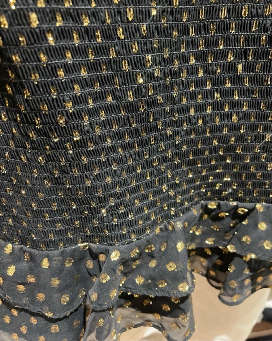 Black And Gold Mini Dress - Image 4