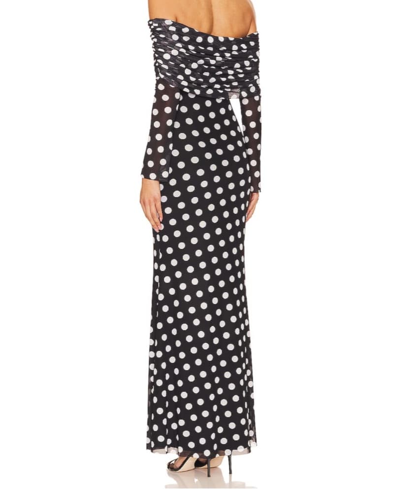 Black & White Polka Dot Dress - Image 2