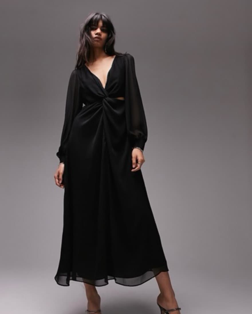 Elegant Black Maxi Dress - Image 1