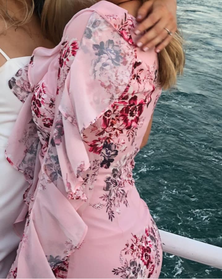 Bec + bridge Floral Ruffle Mini Dress - Image 3