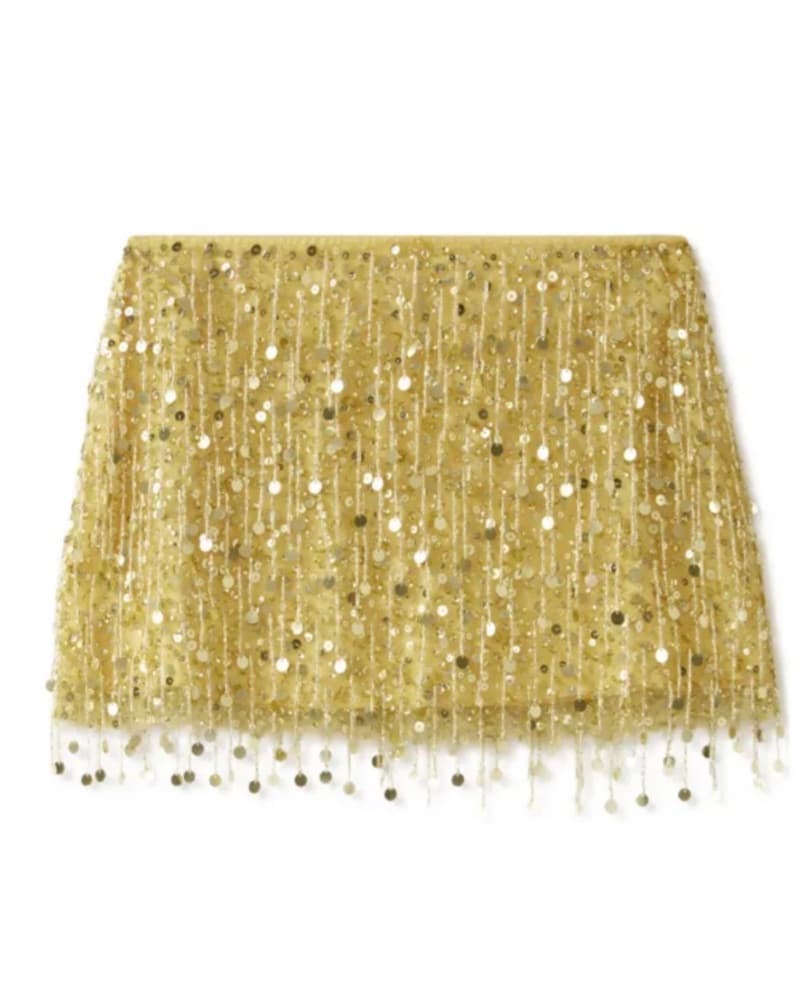 Sparkling Yellow Mini Skirt - Image 4