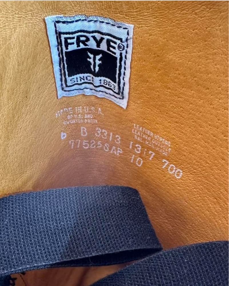 Vintage Frye Navy Blue Campus Boot Sz 6 - Image 4
