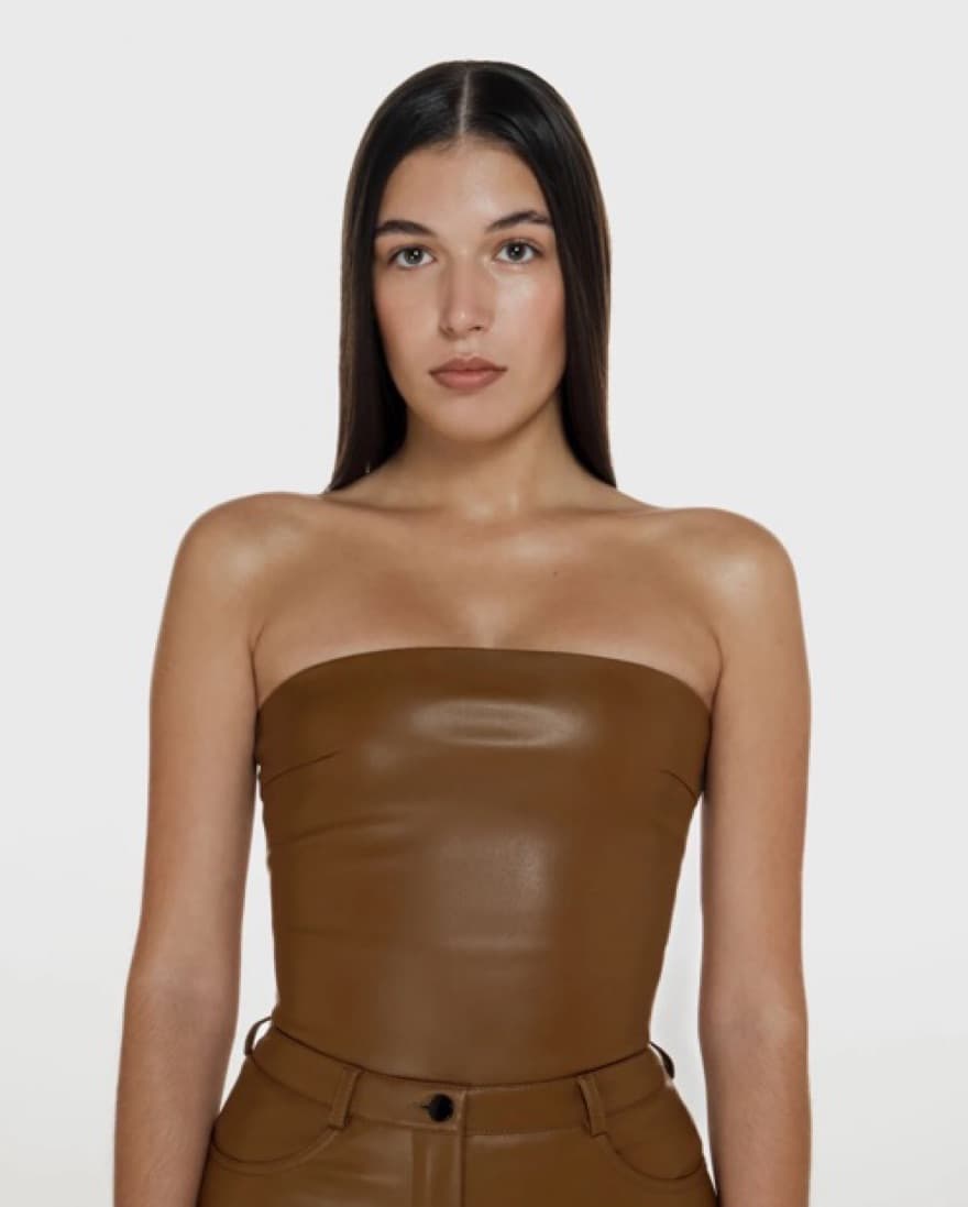 Cult Naked Brown Bandeau Top - Image 1