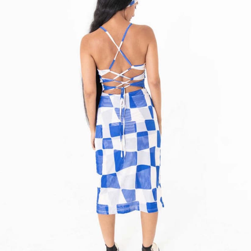 Blue And White Dress - Image 2