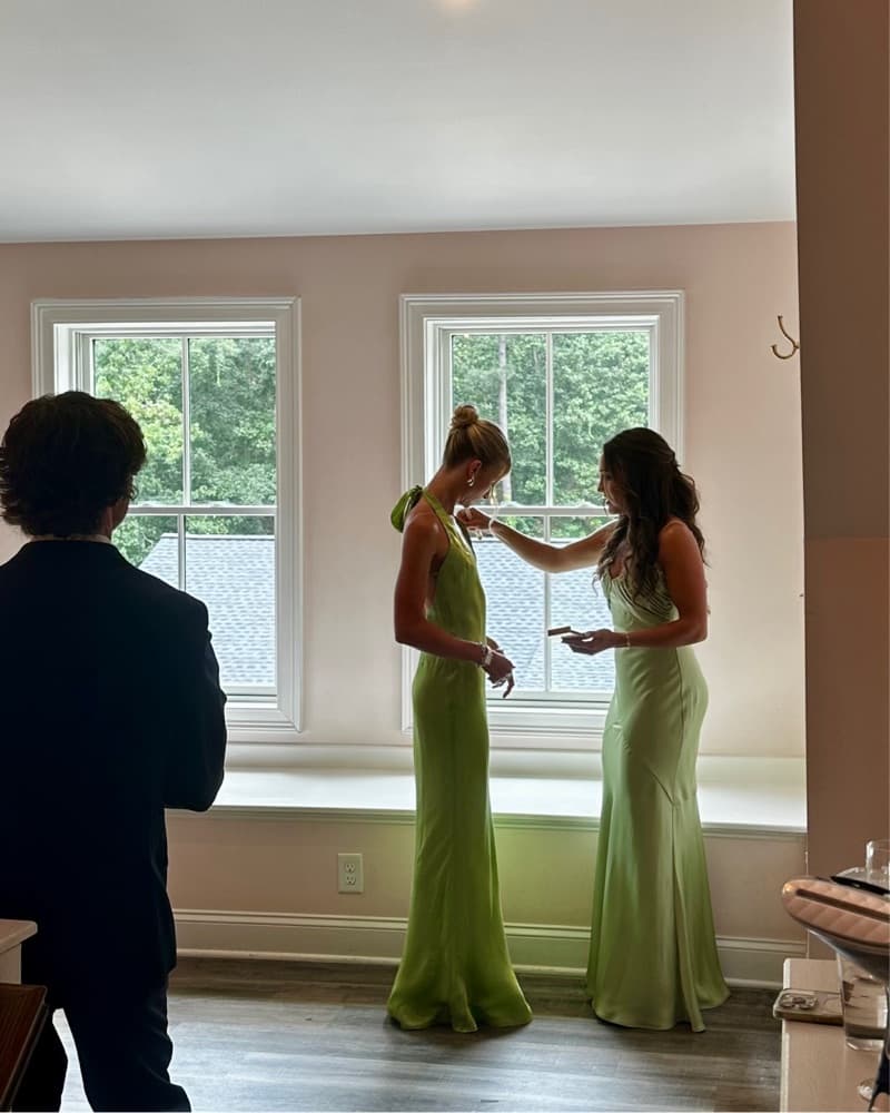 Lulus Light Green Halter Maxi Dress  - Image 3