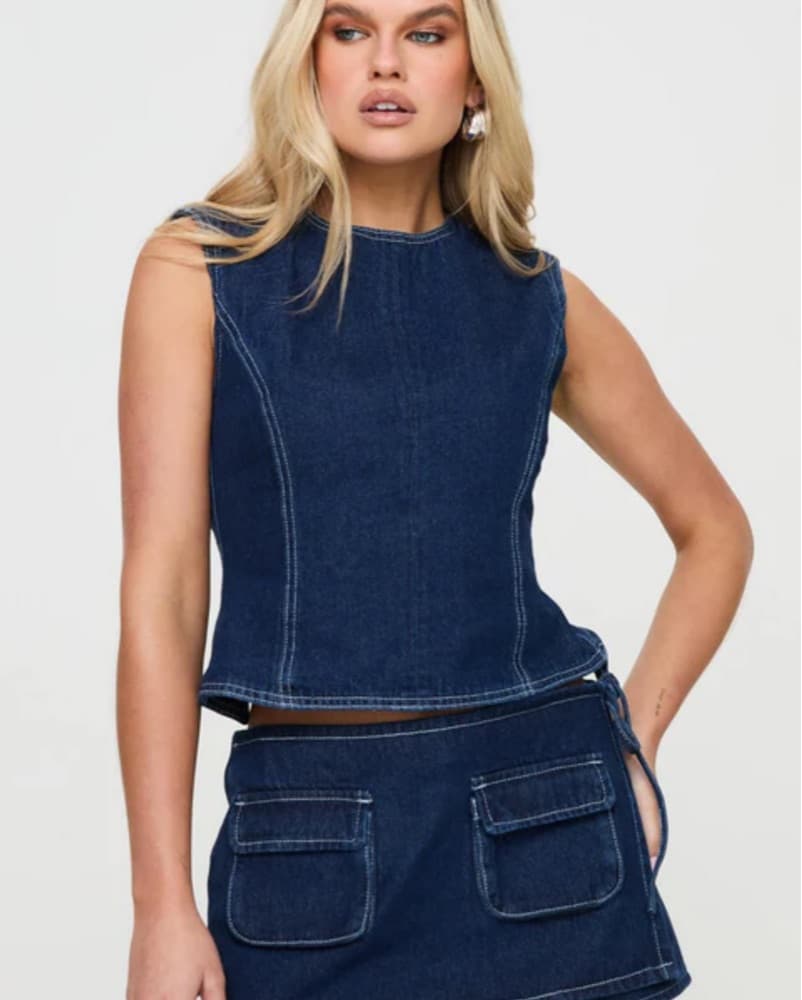 Princess Polly Chic Denim Mini Dress - Image 3