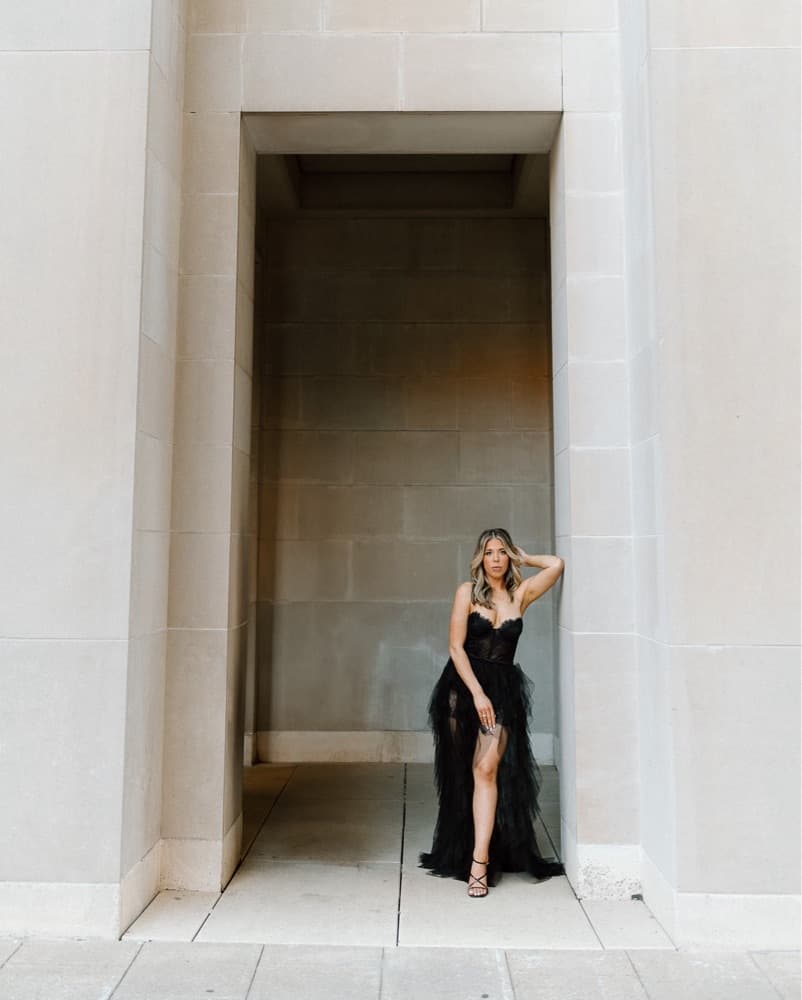 Black For Love & Lemons Bustier Gown - Image 3