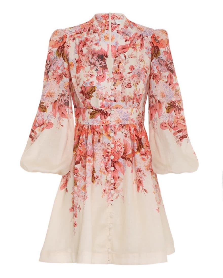 Zimmermann Devi Floral Plunge Mini Dress - Image 2