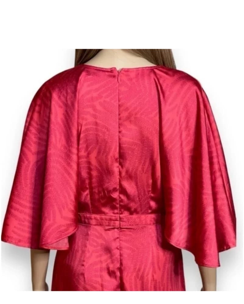 Captivating Red Satin Maxi Dress - Image 3