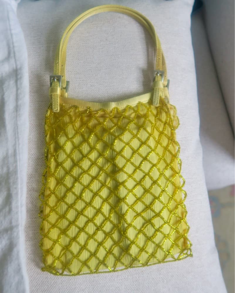 Prada Beaded Yellow Bag  - Image 4