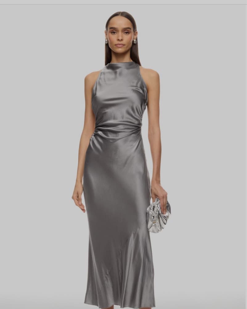 Reformation Casett Silk Dress - Image 4