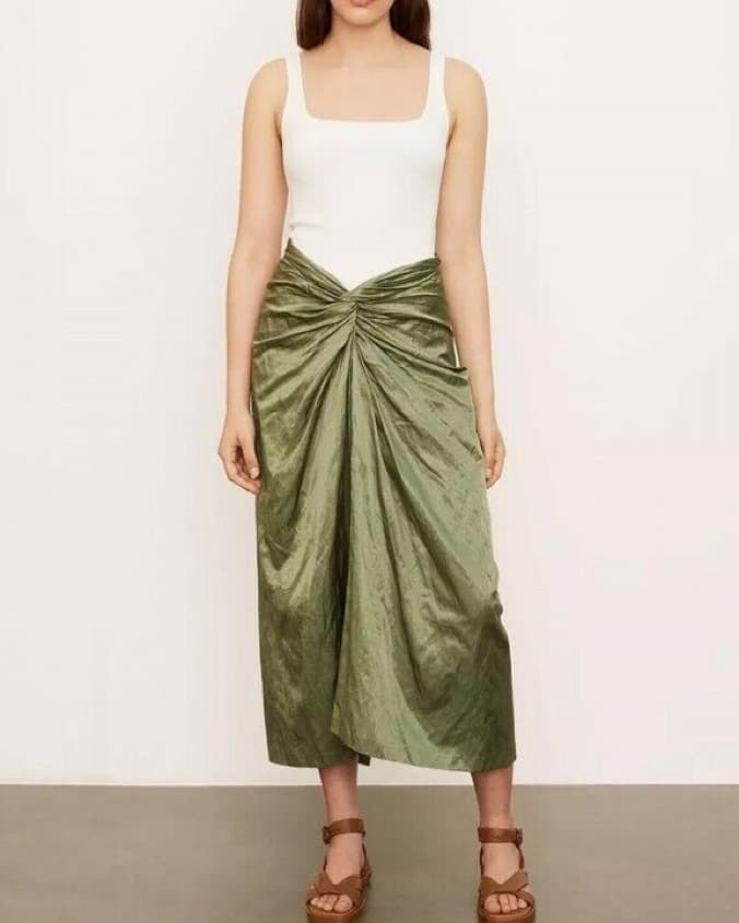 Vince Metallic Twist Front Skirt - Image 1