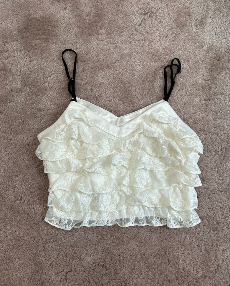 Loveshackfancy Malt Lace Cropped tank  - Image 2
