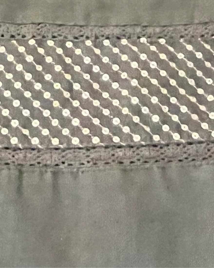 Detailed Wide leg Cotton Capri Pants - Image 1