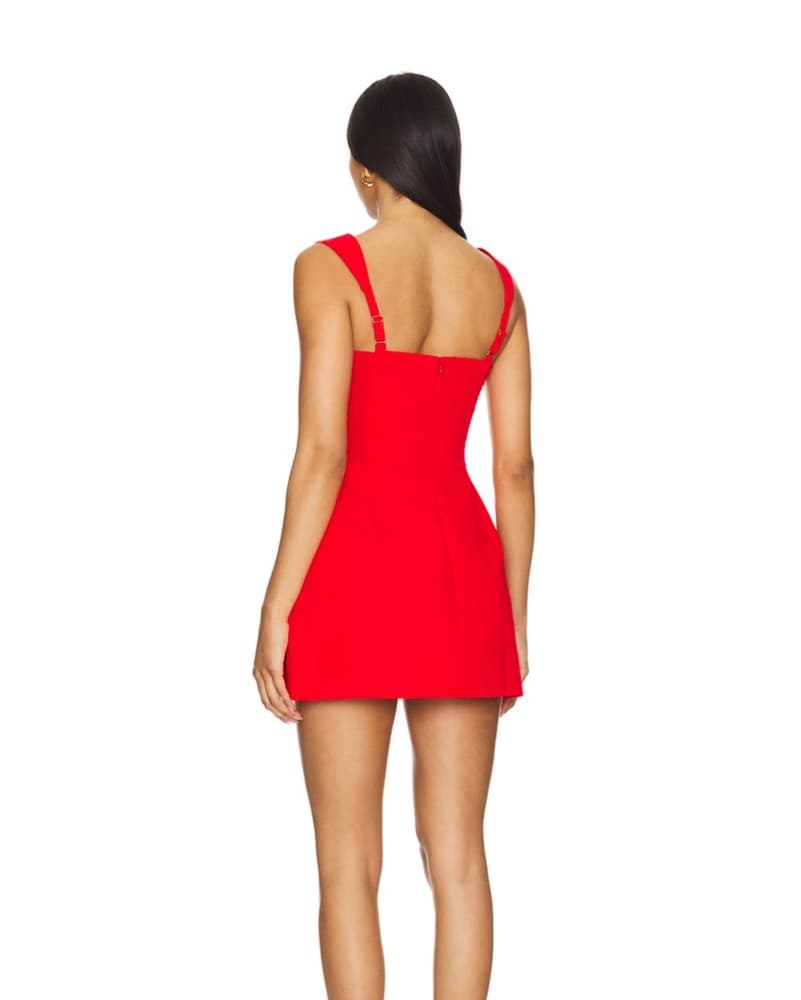 Vibrant Crimson Mini Dress - Image 2