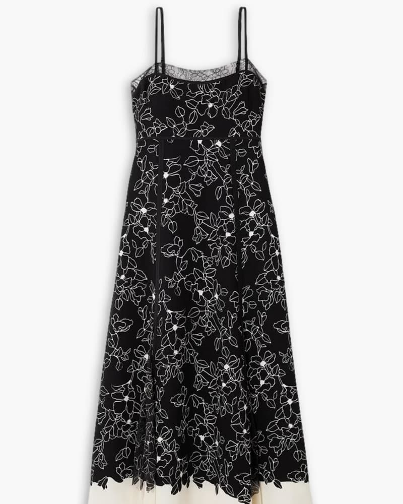 La Ligne Black & White Lace Dress - Image 1
