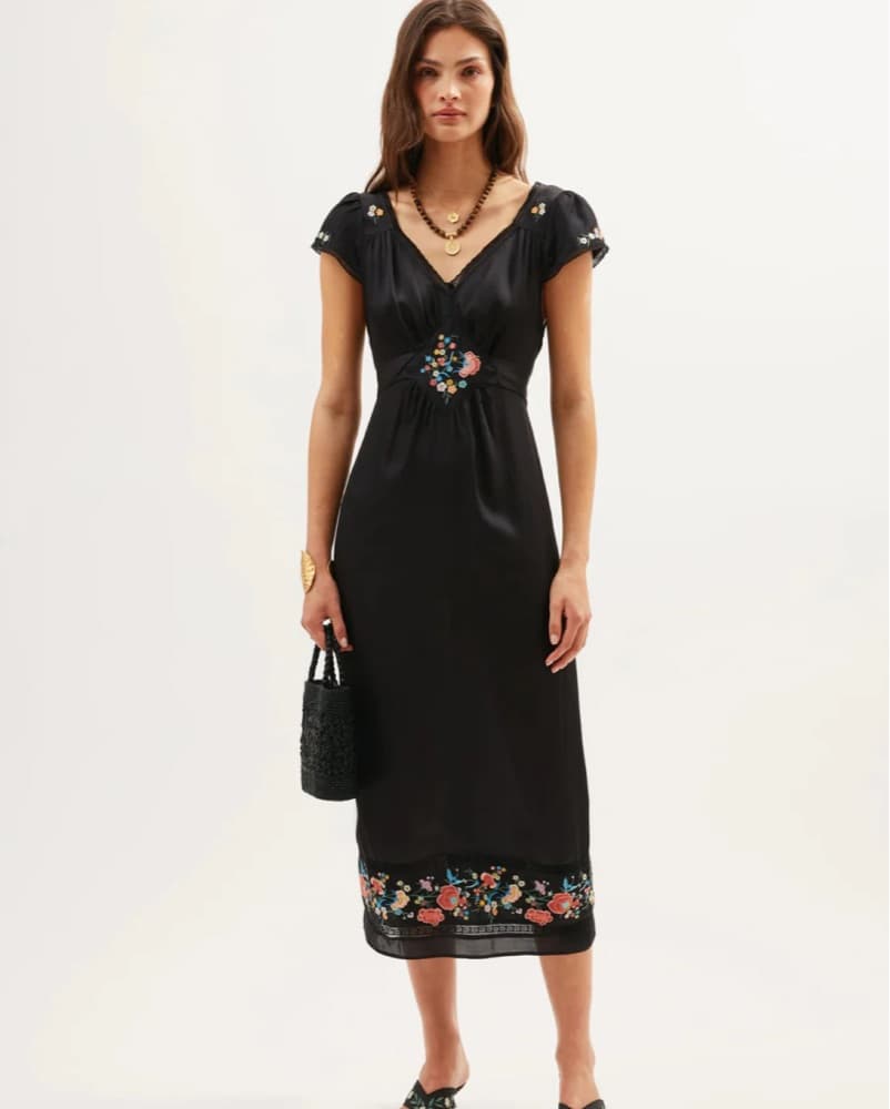 Rixo Black Midi Dress - Image 1