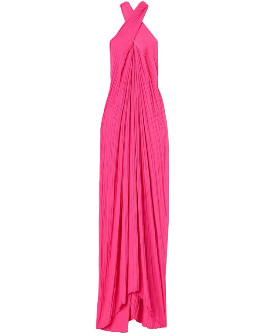 A.L.C. Hot Pink Halter Dress - Image 3