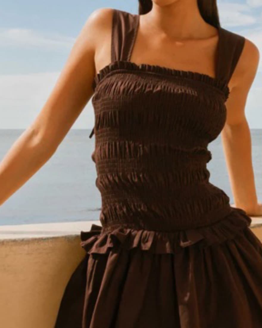 Brown Mini Sun Dress - Image 3