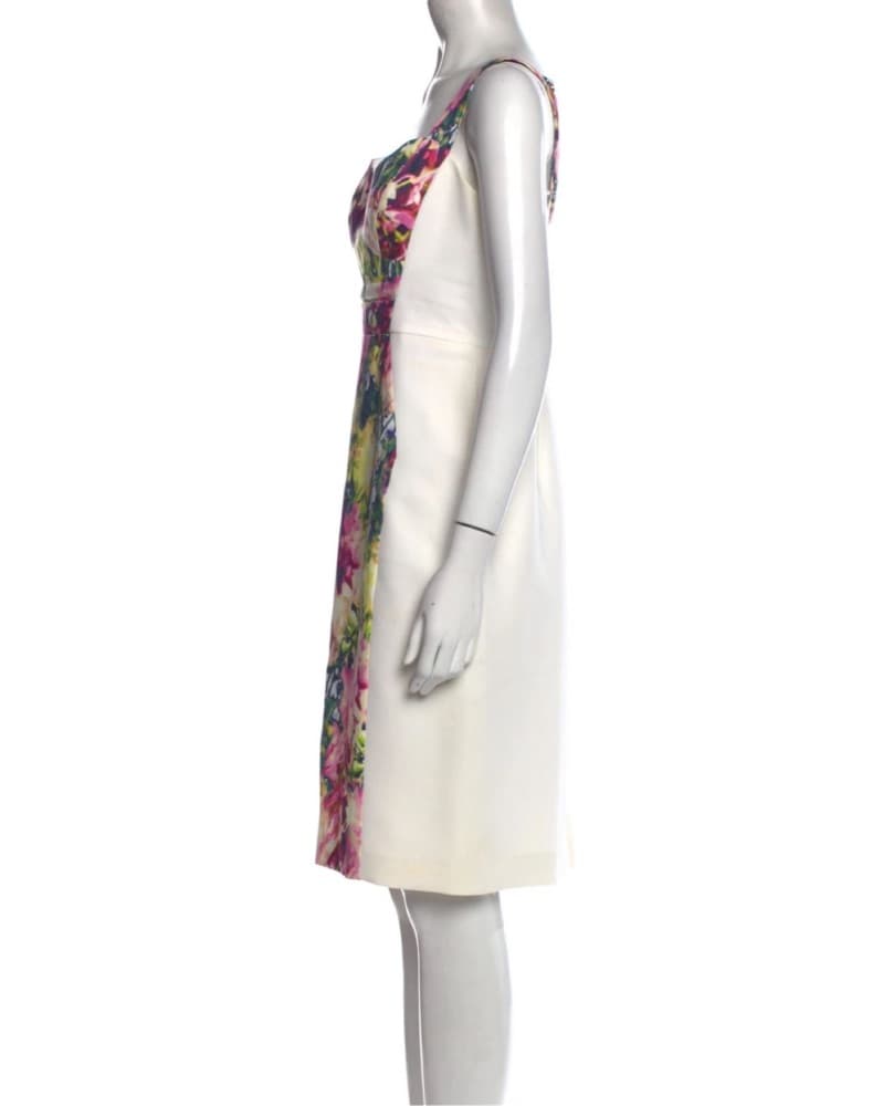 Beautiful White Floral Cocktail Dress - Image 2