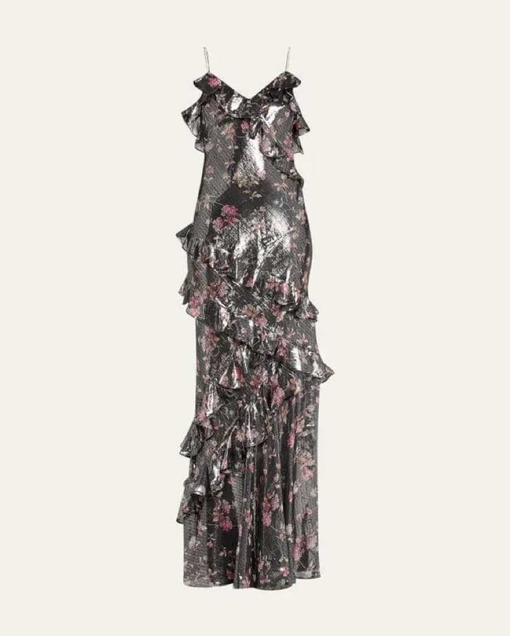 Love Shack Fancy Rialto Metallic Dress - Image 1