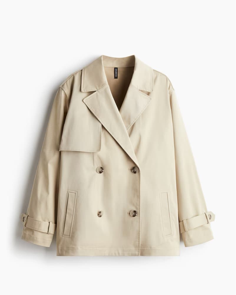 Short Beige Trench - Image 1