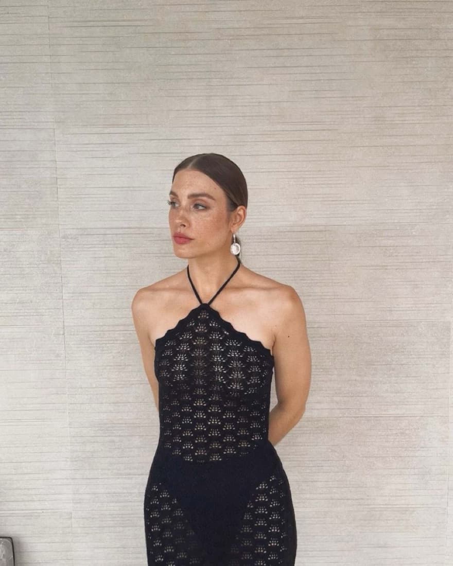 Crochet Halter Maxi Dresss  - Image 2