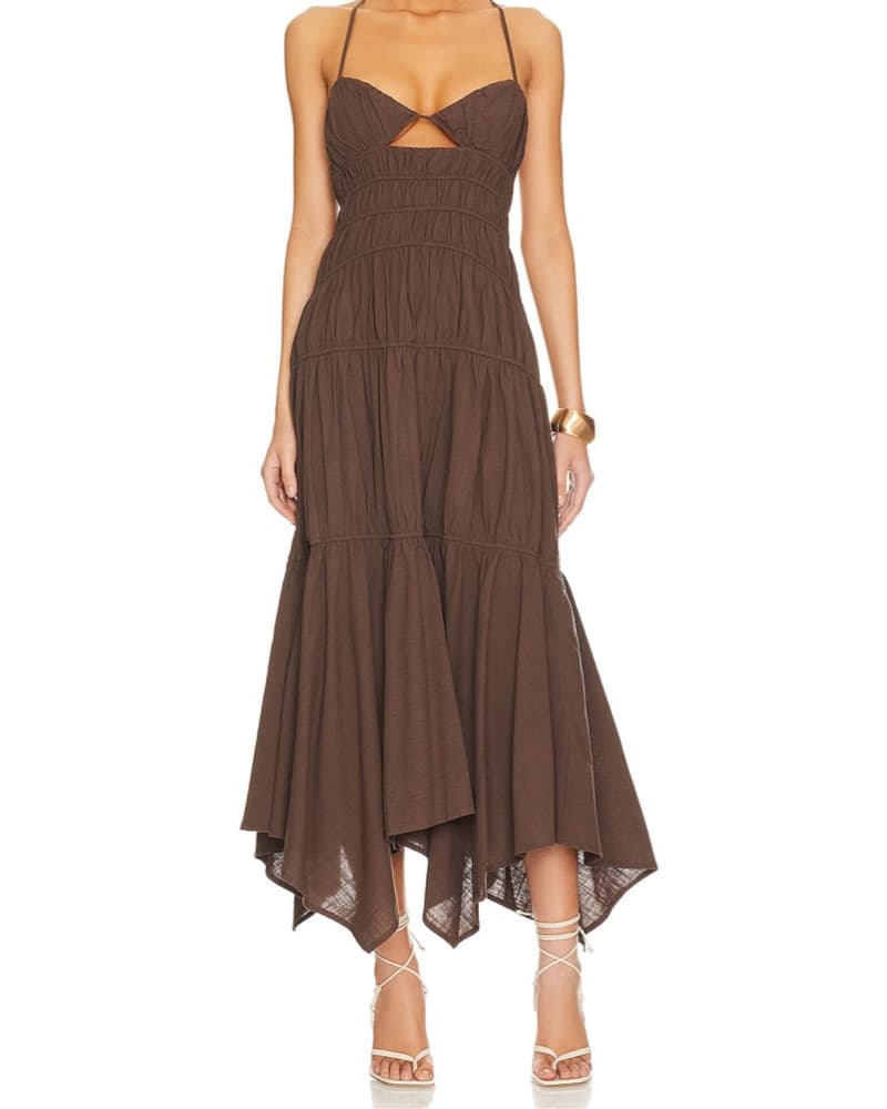 Tahila Dress In Chocolate  - Image 3
