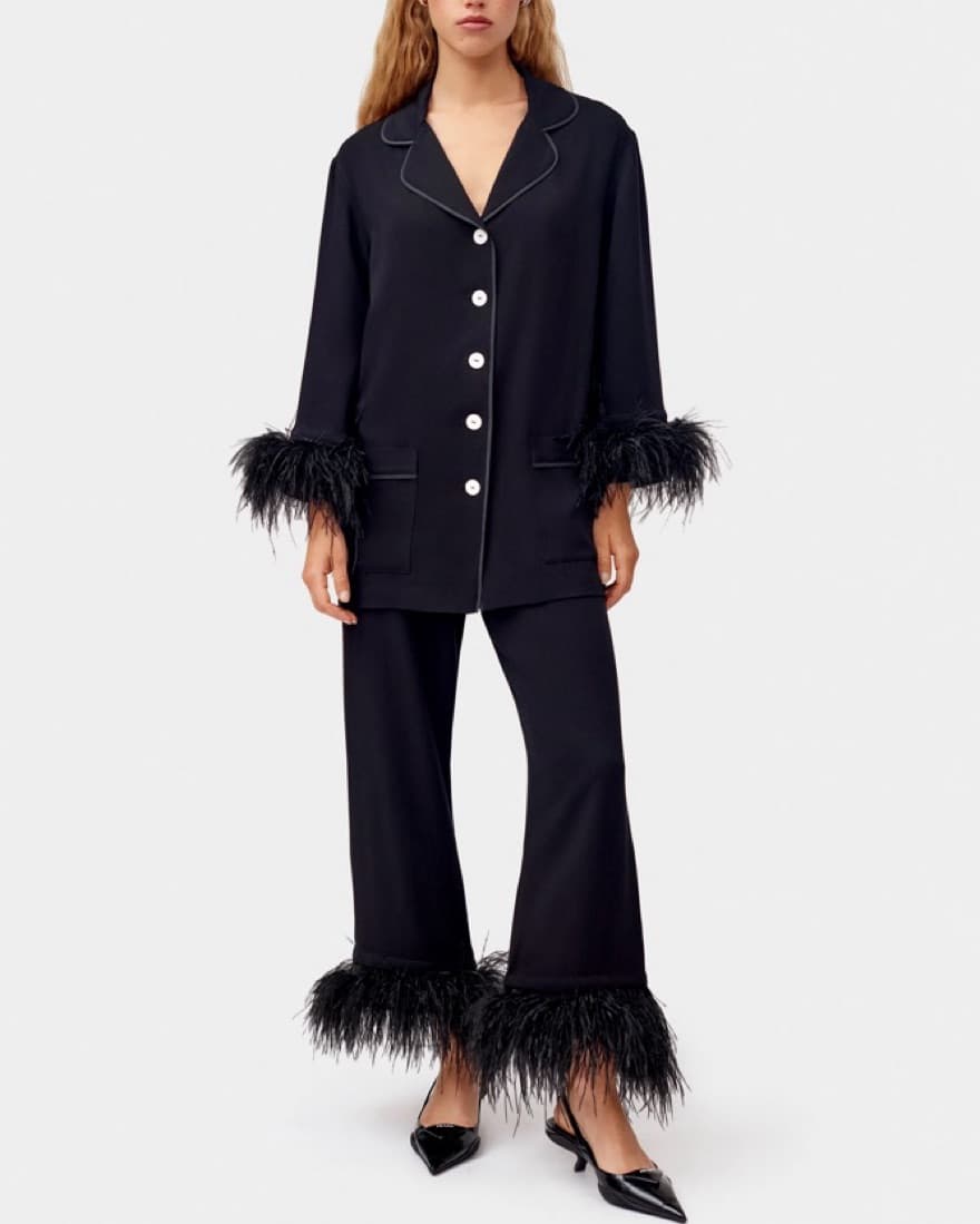 Sleeper Party Pajamas Set with Feathers - Image 1