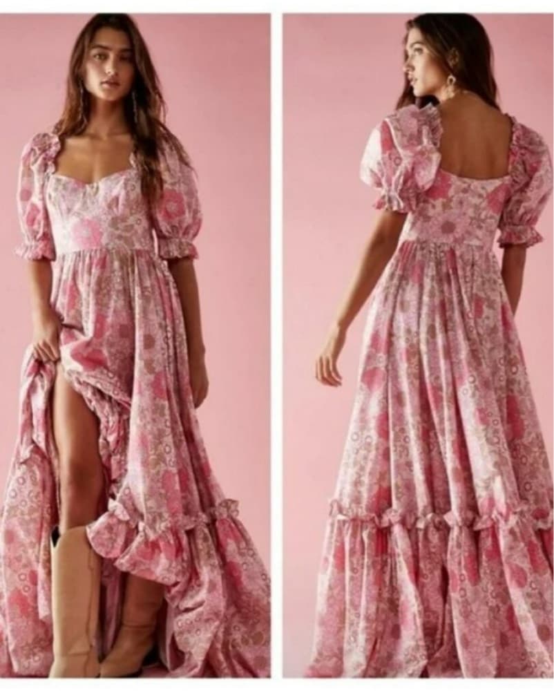 Selkie The Ritz Maxi Pink Floral Dress  - Image 5