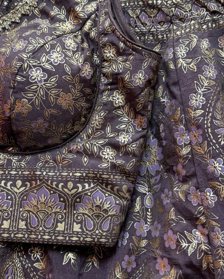 Purple Lehenga, Indian Wedding Attite    - Image 2