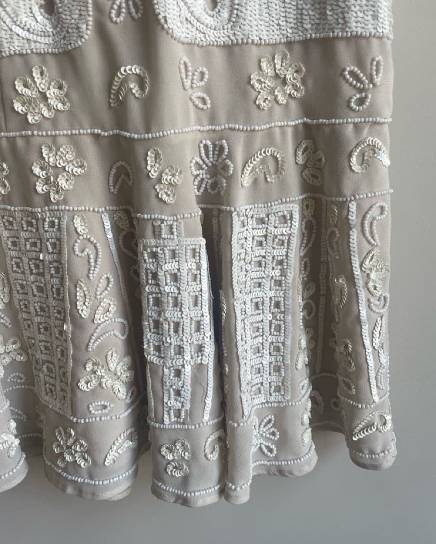 Beaded White Dress  - Image 4