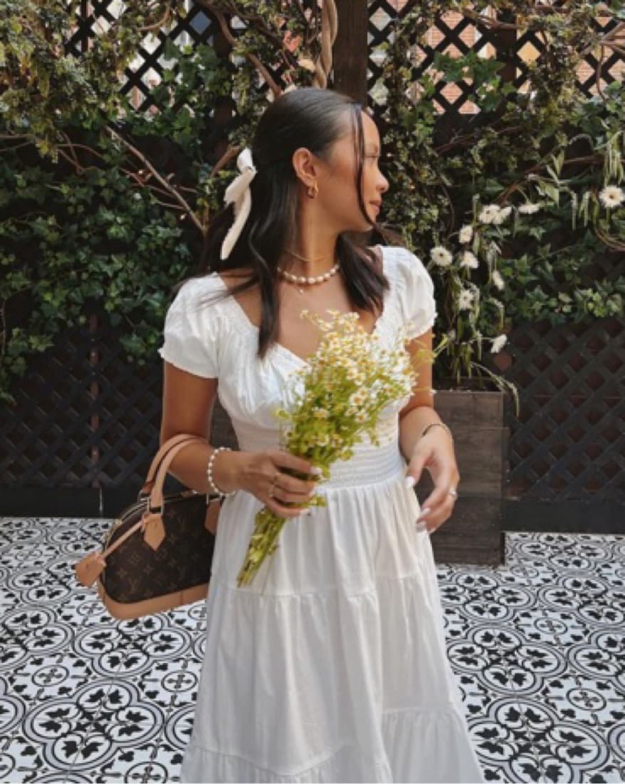 We Wore What Puff Sleeve Midi Dress - Image 3
