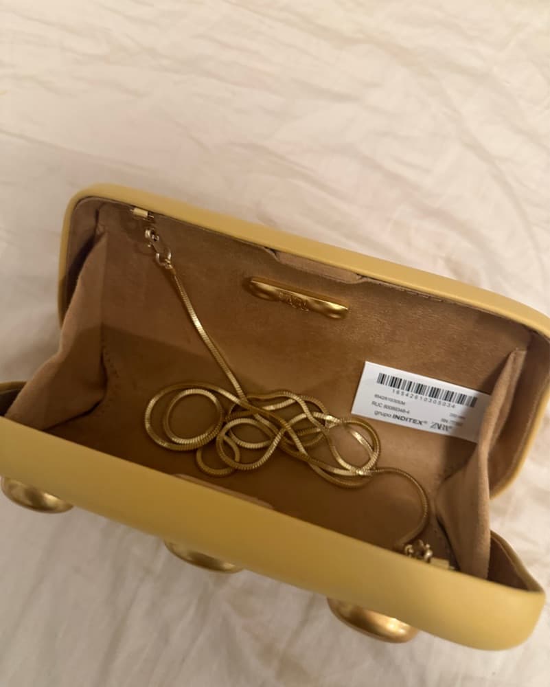 Metallic Gold Studded Clutch - Image 3