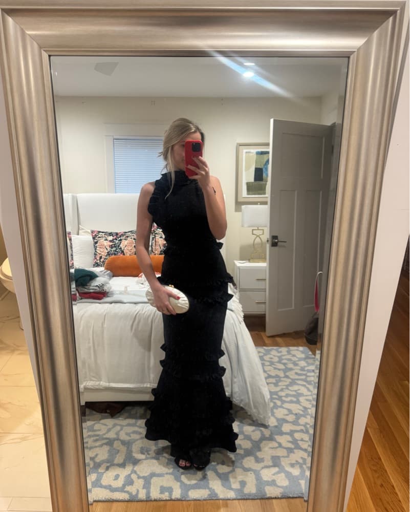 ELLIATT Black Ruffled Mermaid Gown - Image 3
