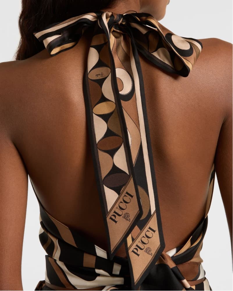 Pucci Marmo Halterneck Silk Top - Image 3