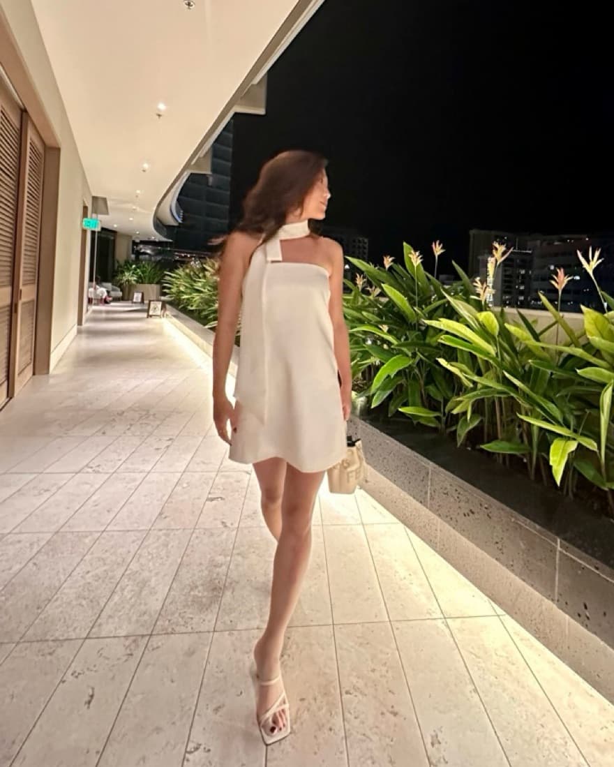 Zara White Choker Strapless Dres - Image 2