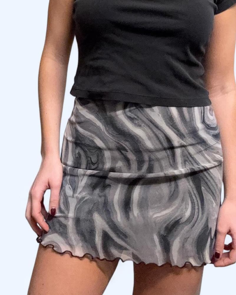 Urban Outfitters Marble Mesh Mini Skirt - Image 2
