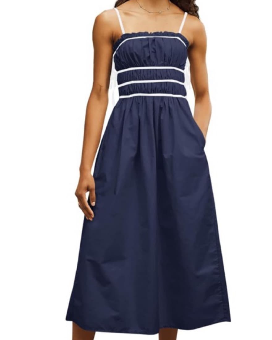 Navy and White Dress  - Image 1
