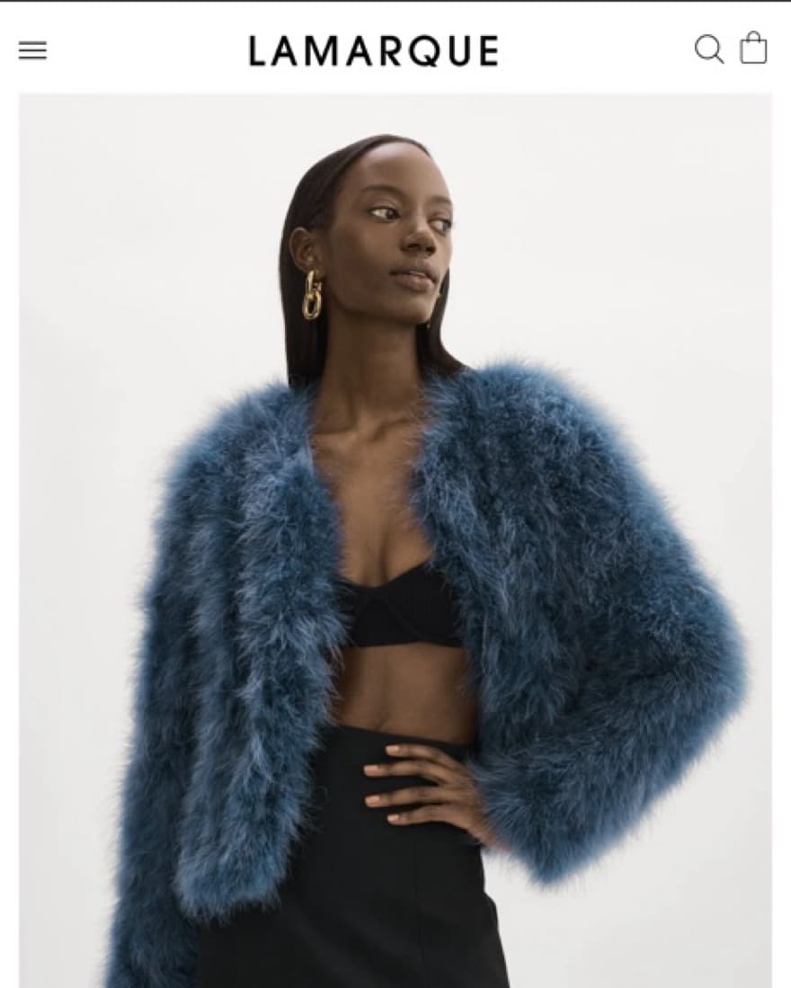 Lamarque Feather Coat - Image 1
