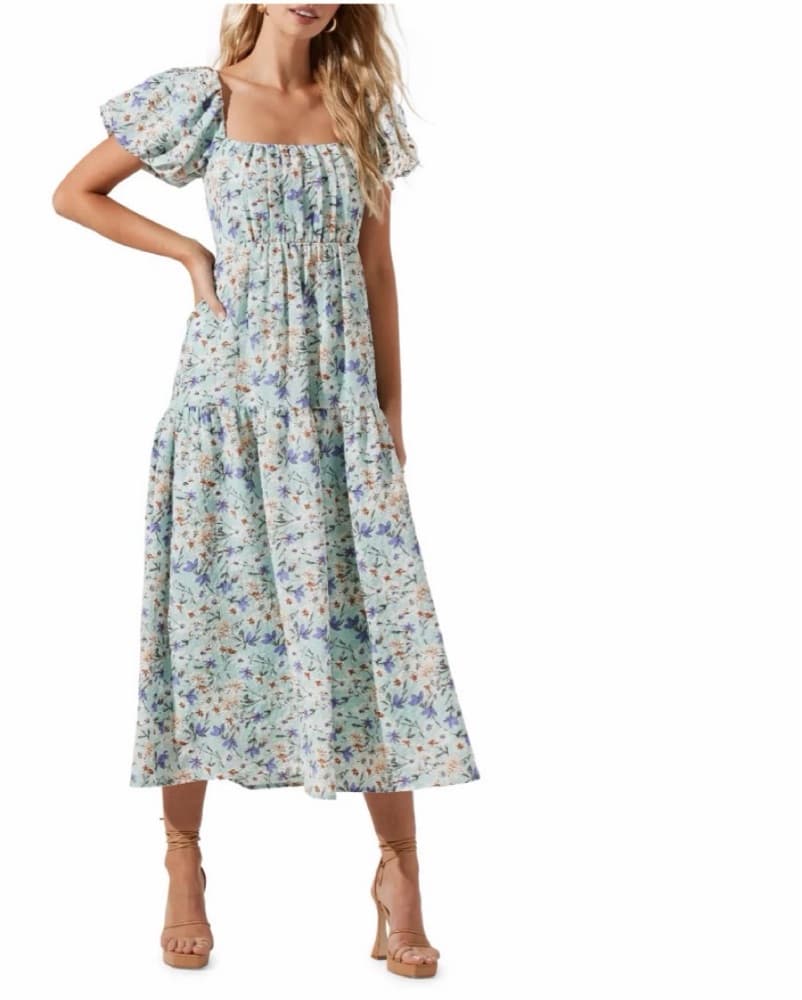 ASTR Puff Sleeve Floral Dress  - Image 1