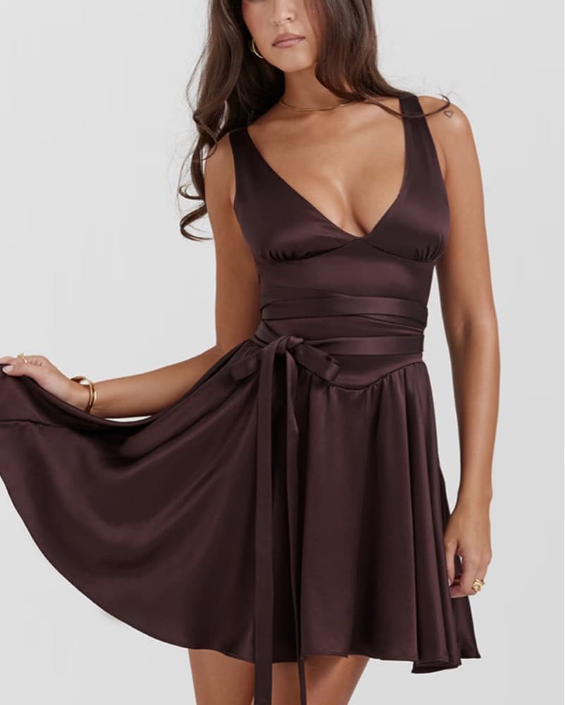 House Of CB Satin Wrap Mini (SHIEMA) - Image 2