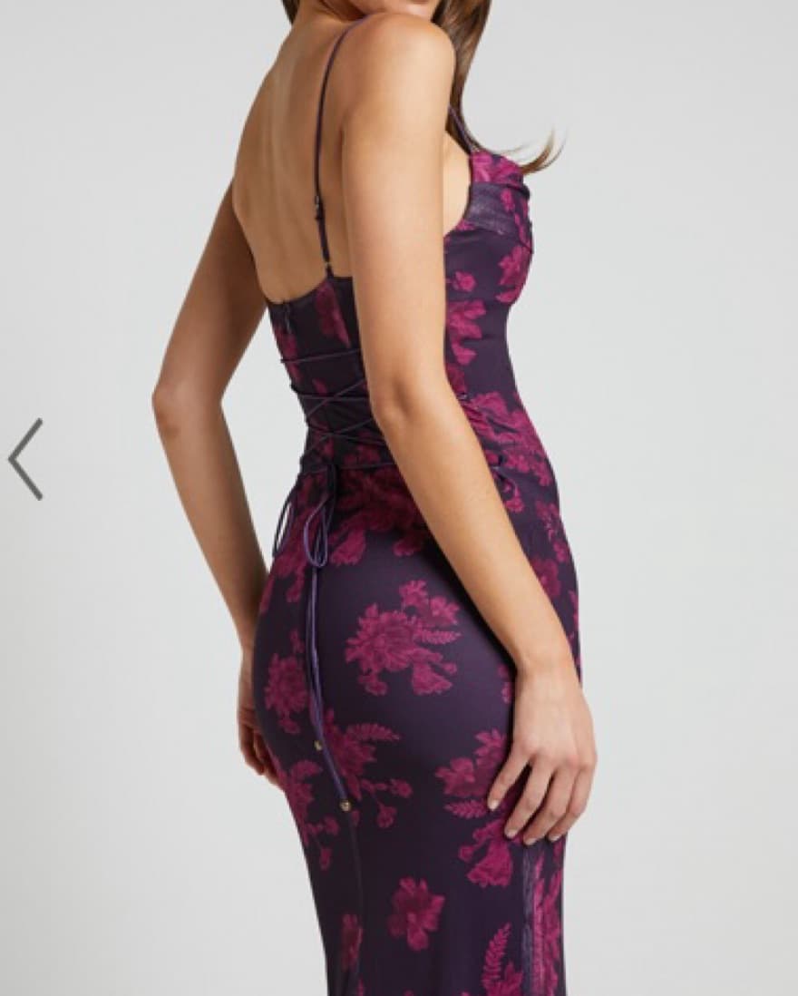 Showpo Floral Mesh Bodycon Dress - Image 3