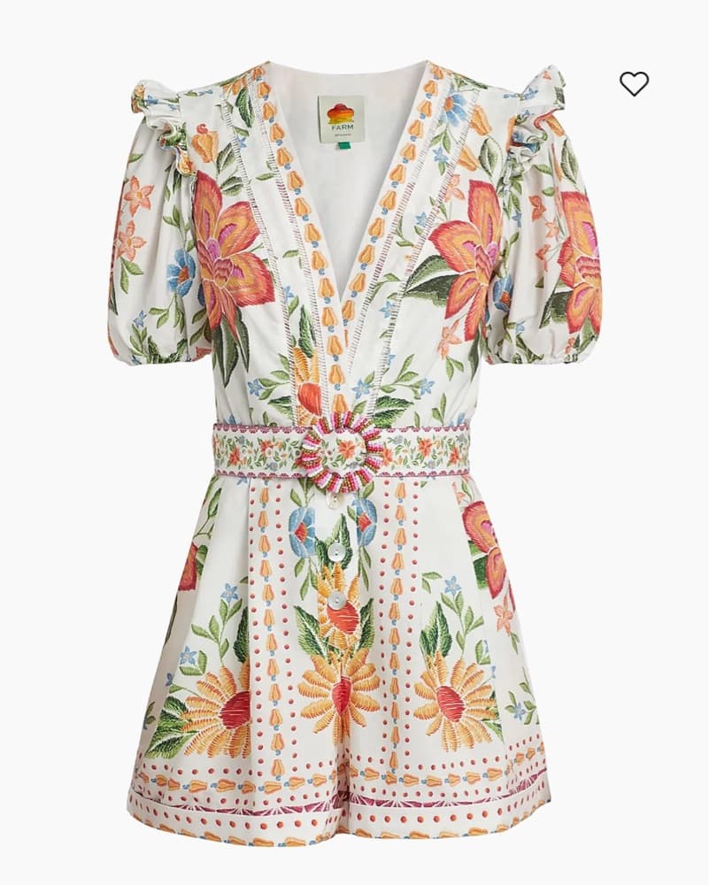 Farm Rio Floral Romper - Image 1
