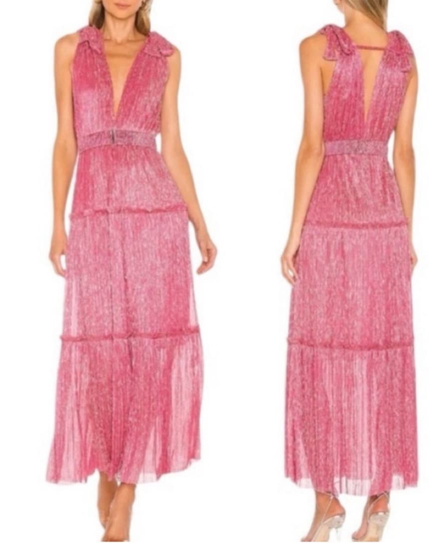 Sabina Musayev Pink Metallic Dress  - Image 3