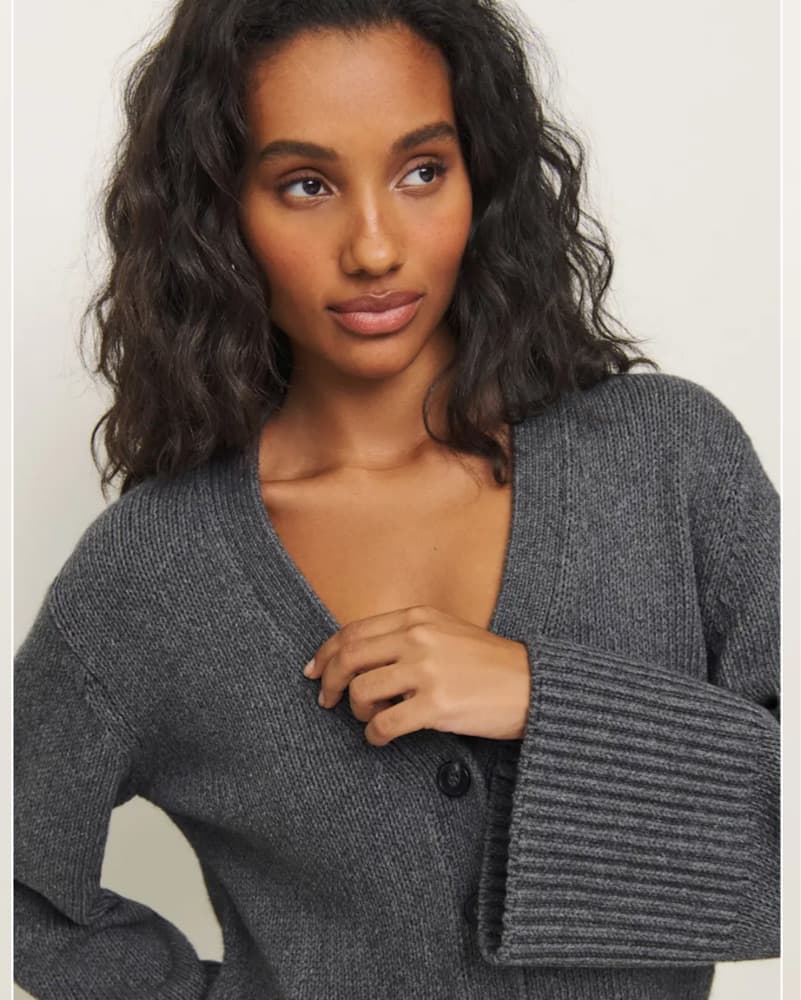 Reformation Nala Cotton Cashmere Cardiga - Image 2