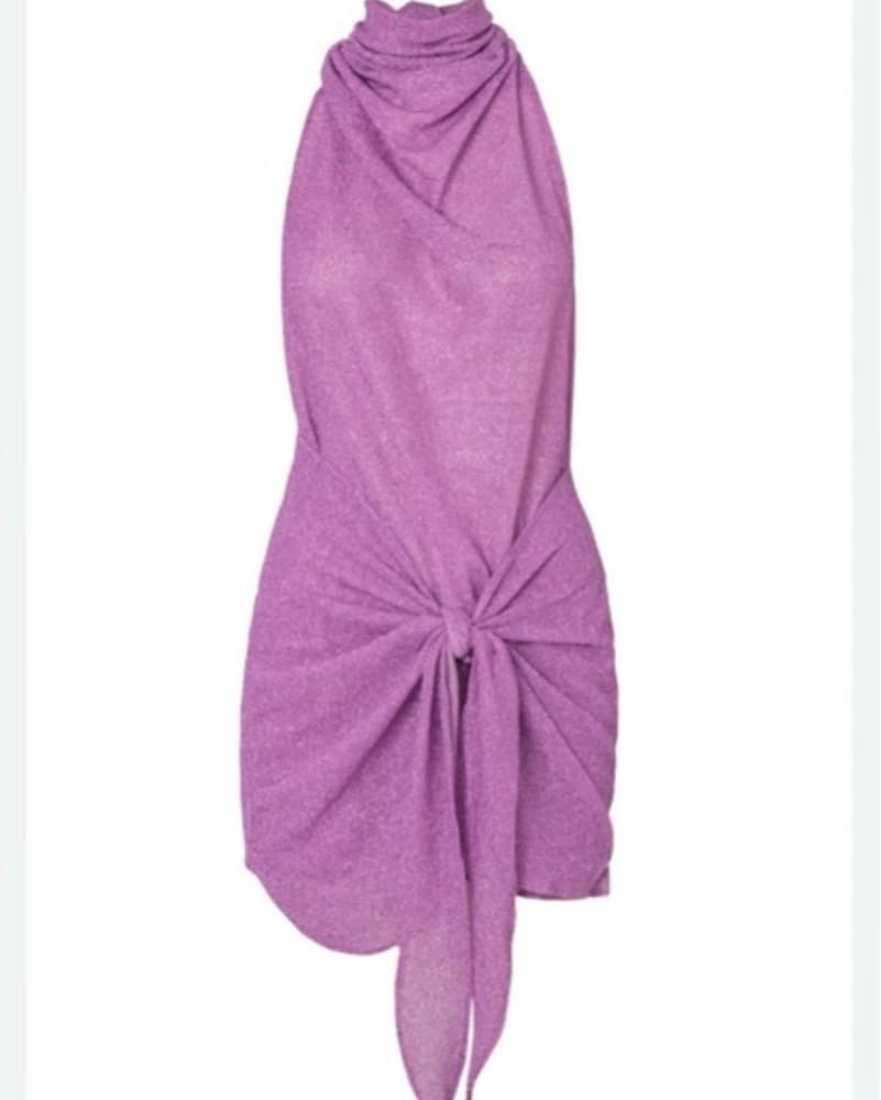 Baobab Purple Sparkle Halter Dress  - Image 1
