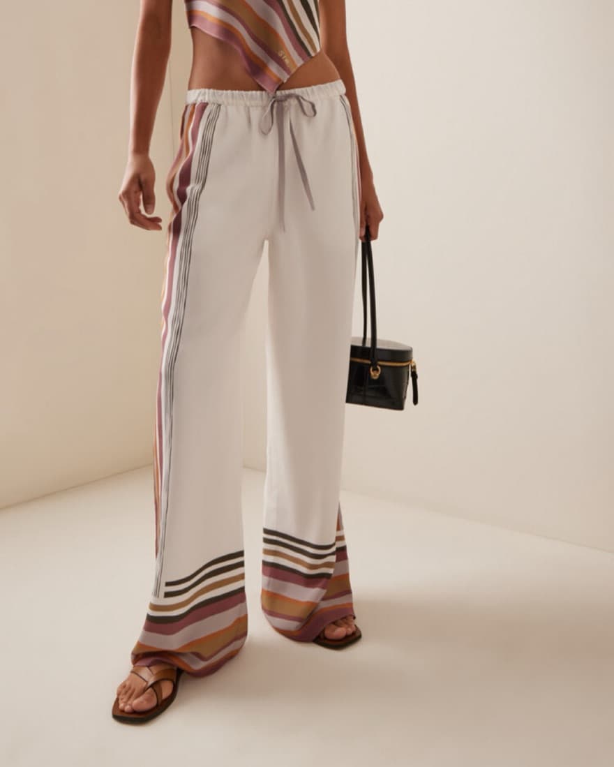 SIR Caprera silk palazzo pant scarf set - Image 1