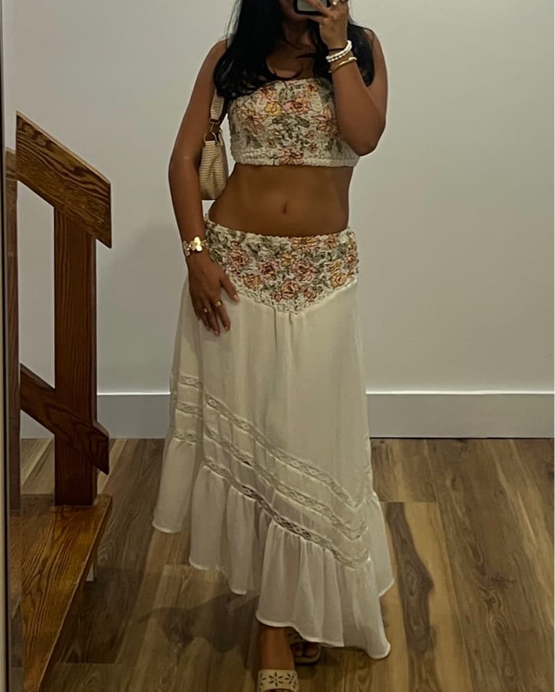Free People Crop Top and Maxi Skirt Set - Image 2